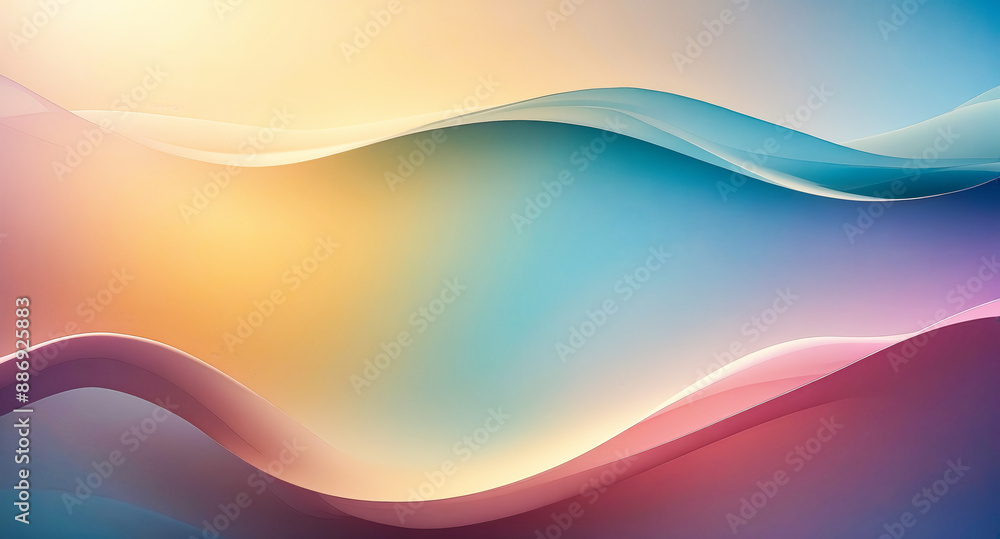 Aufkleber abstract gradient background with soft curves