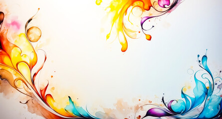 Abstract Watercolor Floral Design