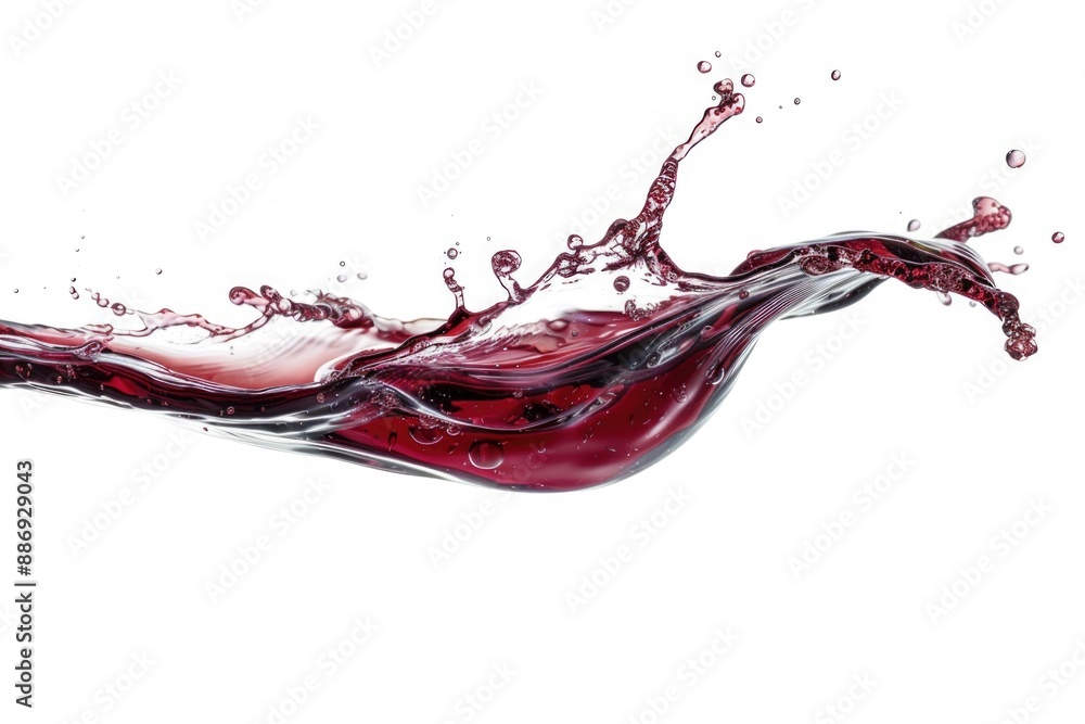 Poster a glass filled with red wine and a splash of water, ideal for a relaxing evening or as a prop in a s