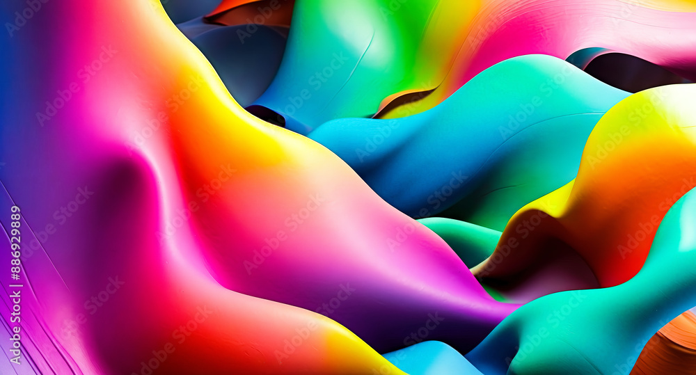 Poster Abstract Colorful Fluid Design