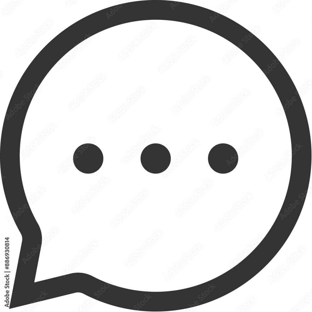 Poster typing message sign. messaging app icon