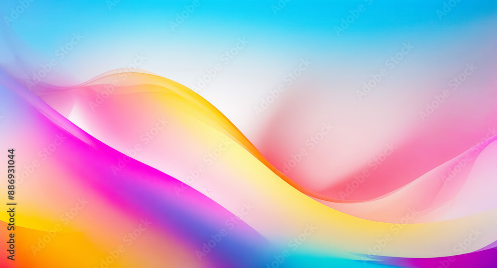 Aufkleber abstract colorful gradient background with swirling waves