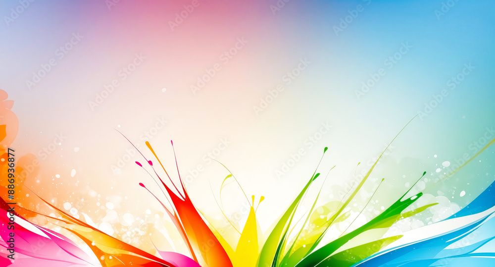 Poster Abstract Colorful Background with Splashing Paint