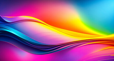 Obraz premium Abstract Colorful Gradient Background with Wavy Lines