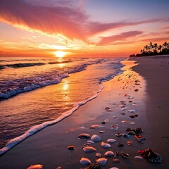 Obraz premium sunset on the beach