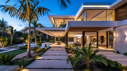Modern villa boasting seamless indoor-outdoor living spaces.