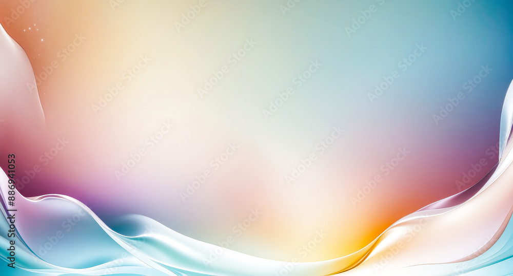Poster abstract background with smooth curves and gradient colors