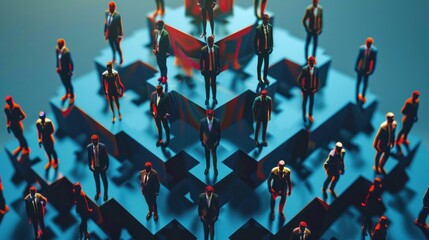 Top-Down Approval Cascade, depicting approval cascading down from top management levels to lower levels,