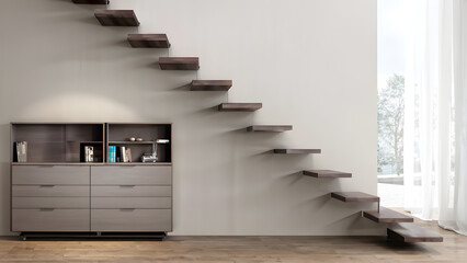 Steps that are compact in size and incorporate cabinets and compartments into each one