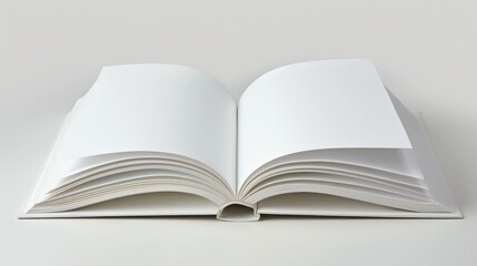 Fototapeta premium Book with slightly open white cover