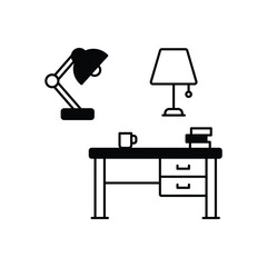 Desk concept vector icon