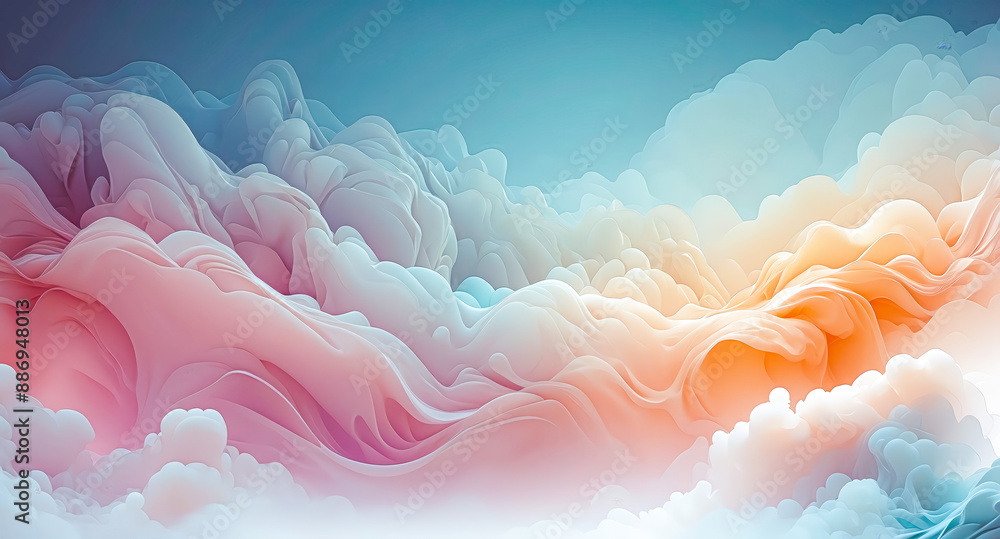 Wall mural Abstract Pastel Cloudscape