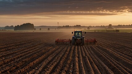 Fototapeta premium tractor modern farming