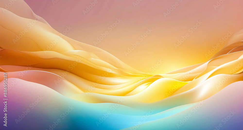 Poster abstract gradient background with wavy lines