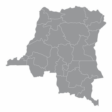 Congo DR administrative map