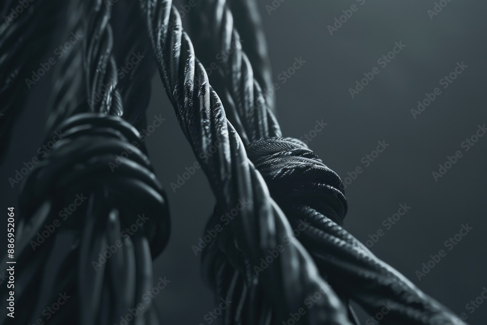 Poster close-up of a rope with a textured surface