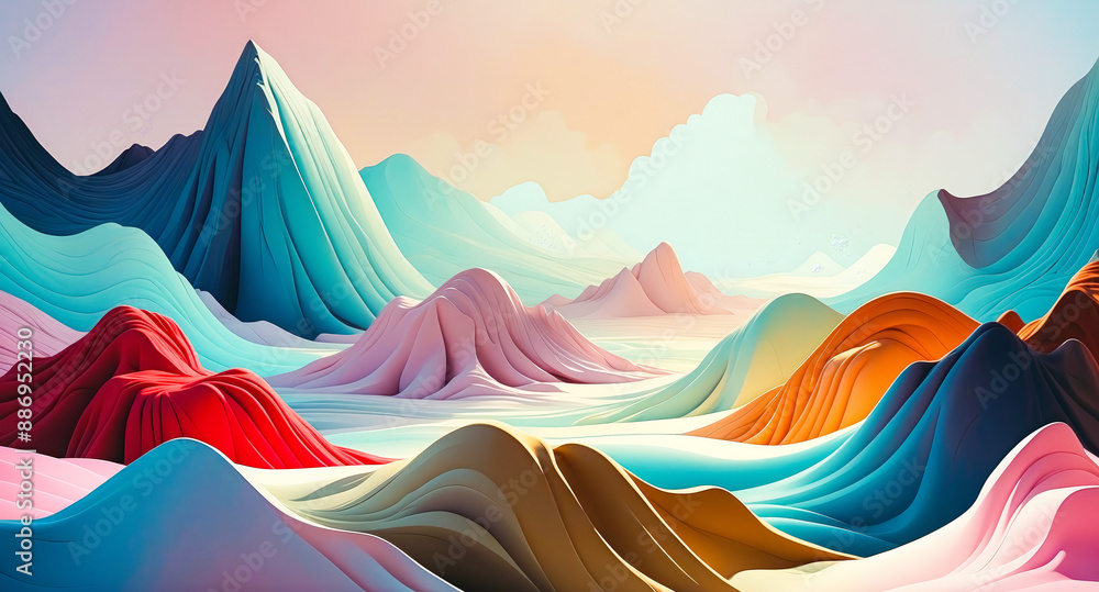 Wall mural Abstract Colorful Landscape