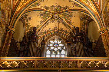 Fototapeta premium Prague, Czech Republic - Interior of the Church of St. Peter and St. Paul in the Vyšehrad Cemetery