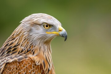 Fototapeta premium Close-up portrait of a Brown Kite. Beautiful simple AI generated image in 4K, unique.