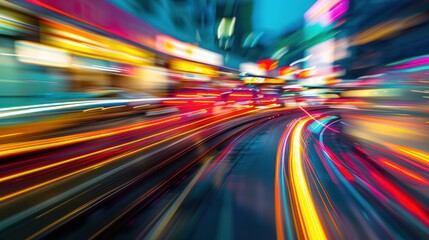 Blurred Motion Of Light Trails