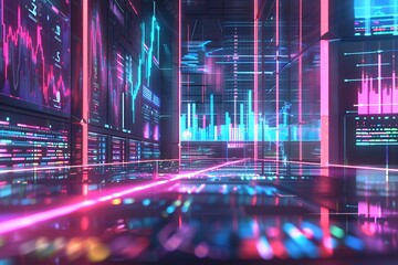 Futuristic Stock Market Visualization with Virtual Design and Data Analytics