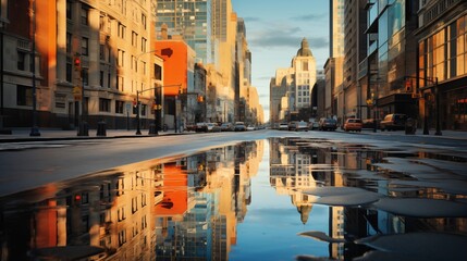 reflections in the city