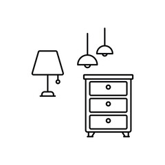 Drawers  concept vector icon