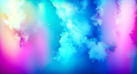 Abstract Watercolor Background with Pink, Blue, and White Colors