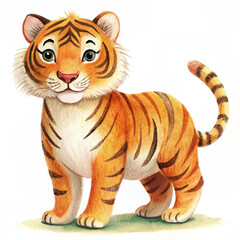Obraz premium tiger cartoon isolated on white