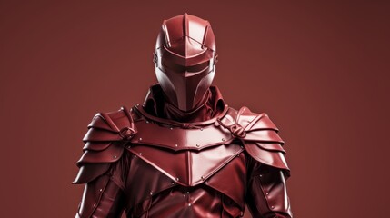 A superhero stands ready, clad in crimson armor