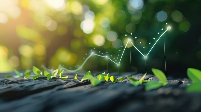 The Compound Effect in Action: A Line Graph Illustrates Exponential Growth Over Time, generative AI