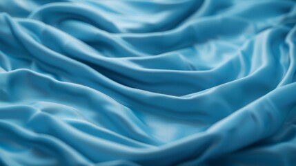 Fototapeta premium A tight shot of a bed featuring a blue comforter atop it and a white pillow nestled beneath