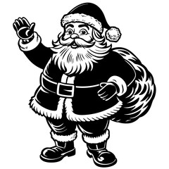 design a classic san claus ornament featuring