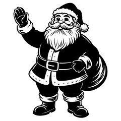 design a classic san claus ornament featuring