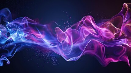 Abstract Swirling Smoke with Glowing Particles