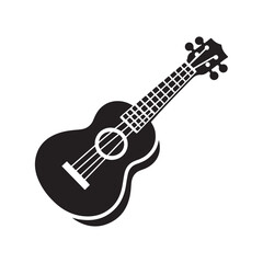 Ukulele silhouette vector illustration