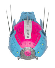 alien drone top front view in white background