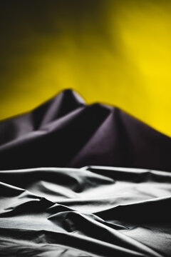PFAS-free fabric arranged as a mountain landscape