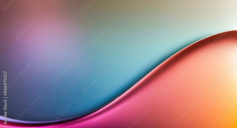 Poster abstract background with a curved line and gradient colors