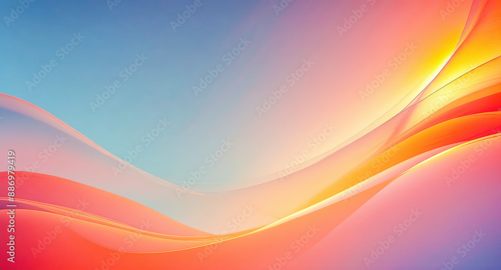Poster abstract gradient background with curved lines