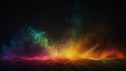 Fototapeta premium Ethereal rainbow paints the night sky with celestial hues