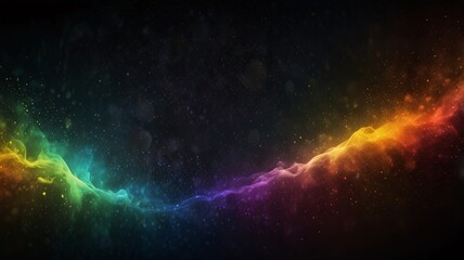 Fototapeta premium Ethereal rainbow paints the night sky with celestial hues