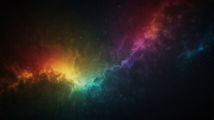 Naklejka premium Ethereal rainbow paints the night sky with celestial hues