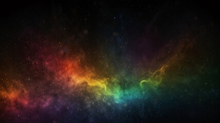 Ethereal rainbow paints the night sky with celestial hues