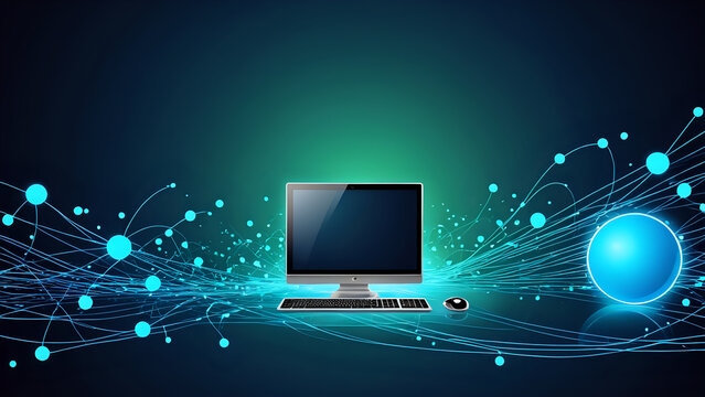 Abstraktion Computertechnik 16x9. Hintergrund f&uuml;r das Design 5.