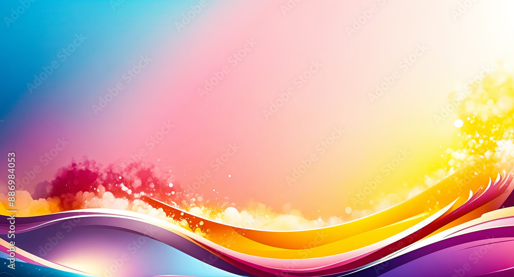 Poster Abstract Colorful Wave Background