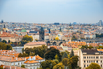 Fototapeta premium Prague, Czech Republic - Prague Royal Palace overlooking the city