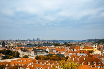 Prague, Czech Republic - Prague Royal Palace overlooking the city