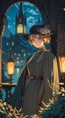 Naklejka premium person in the church