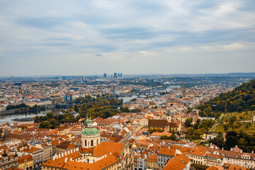 Prague, Czech Republic - Prague Royal Palace overlooking the city